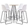 5 Piece Bar Set Plastic White Image 5