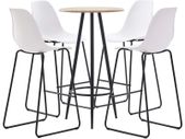 5 Piece Bar Set Plastic White