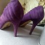 Suede effect purple high heel Image 3