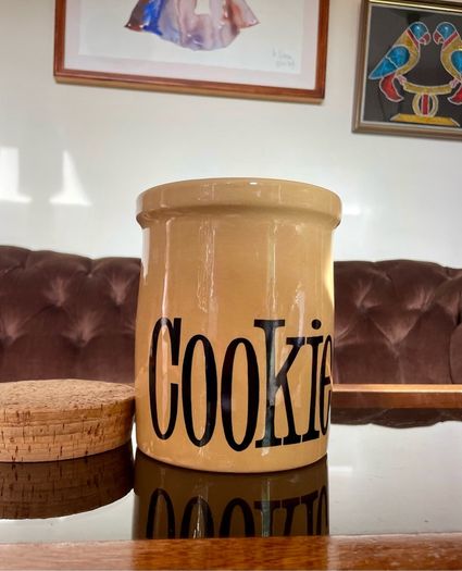 T.G. Green Church Gresley Made in England Vintage Cookies Jar with Cork lid 1960s