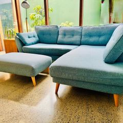 French Connection Stunning Sofa & Footstool