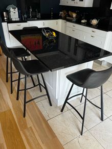 Set of 4 EZ Living Black and grey KItchen Island Stools