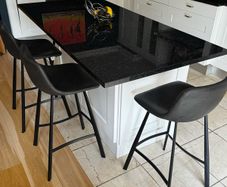 Set of 4 EZ Living Black and grey KItchen Island Stools