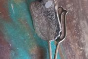 vintage silver plated scissor thongs