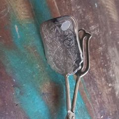 vintage silver plated scissor thongs