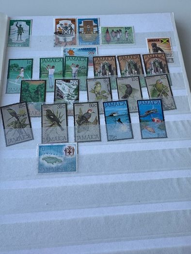 JAMAICA collection in stamp album