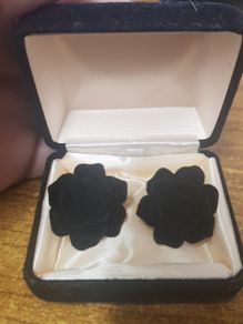 Black Roses Vintage Earrings