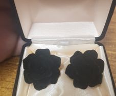 Black Roses Vintage Earrings
