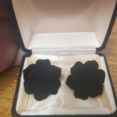 Black Roses Vintage Earrings