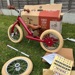 Trybike 2-in-1 Vintage red balance bike