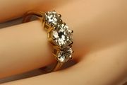 18kt Vermeil Moissanite Trinity Ring