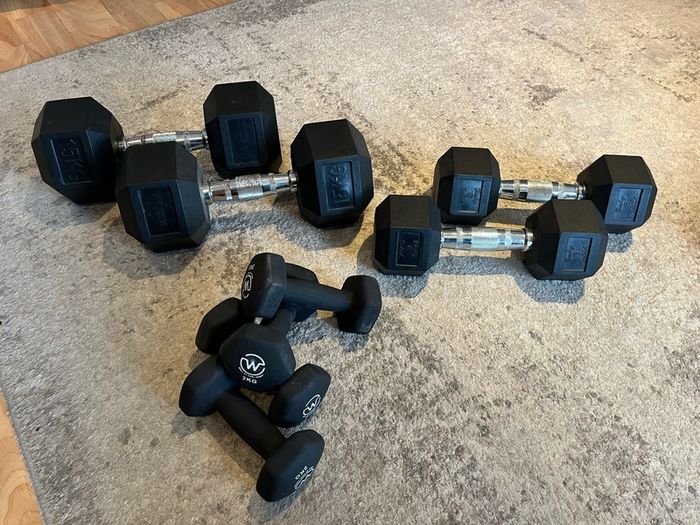 Dumbbell sets (15, 6 & 2kg)