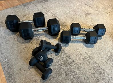 Dumbbell sets (15, 6 & 2kg)