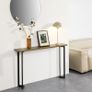 Industrial Console Table Slim Hallway Table with Metal Frame Image 6