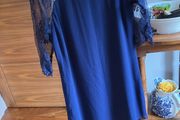 Purple lace sleeve dress