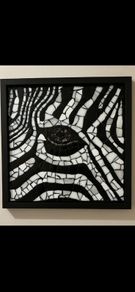 Handmade Framed Zebra Modaic