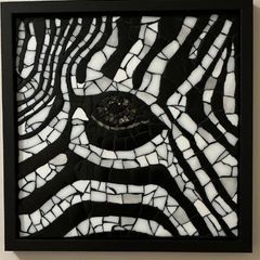 Handmade Framed Zebra Modaic