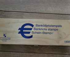 Wooden Ink stamps Euro Currency