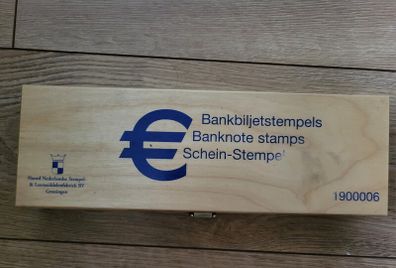 Wooden Ink stamps Euro Currency