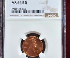 1957 D Lincoln Wheat Cent NGC Red Gem