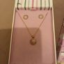 Rose gold plated necklace and earrings set Image 2