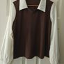 DAZY Colorblock Lantern Sleeve 2 In 1 Top,Fall Clothes Long Image 3