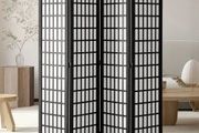 Room Divider, 4 Panel Japanese Room Divider, Wood Folding Privacy Screen Indoor, Japanese Partition Dividers Portable Decoration Screens, for Room Separation Home Office Restaurant &amp; Bedroom