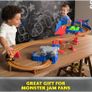 Supercharge Speedway Playset + 2 Monster Jam Trucks (Megalodon and El Toro Loco 1:64 Scale Die-Cast Monster Trucks) Kids Toys Image 3