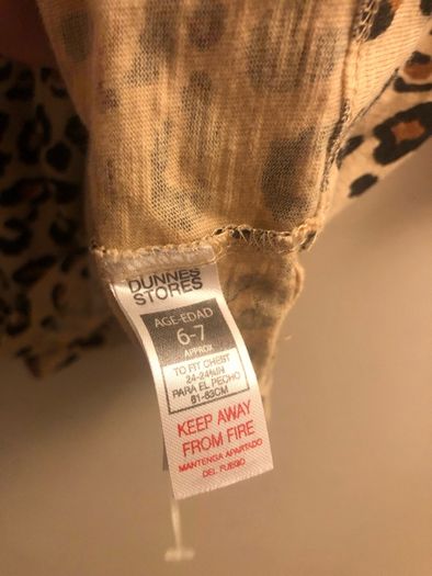 Leopard print dress (age 6-7)