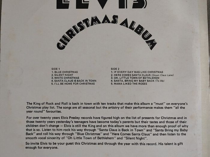 Elvis Presley - Elvis' Christmas Album Vinyl LP (1970) UK Pressing EX+