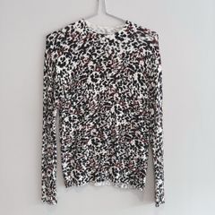 Pre Owned Dorothy Perkins Animal Print Crew Neck Knit Jumper