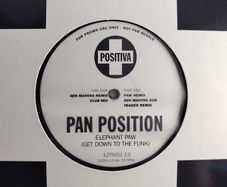 Pan Position - Elephant Paw - Positiva Records - DJ Promo COPY! SIDES Banger! 1994 Quintessential Dublin CLASSIC! Condition: CLOSE to Near MINT!!