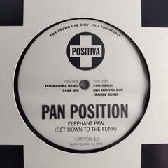 Pan Position - Elephant Paw - Positiva Records - DJ Promo COPY! SIDES Banger! 1994 Quintessential Dublin CLASSIC! Condition: CLOSE to Near MINT!!