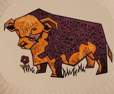 Vintage English Ironstone Pottery "Beefeater" steak plate
