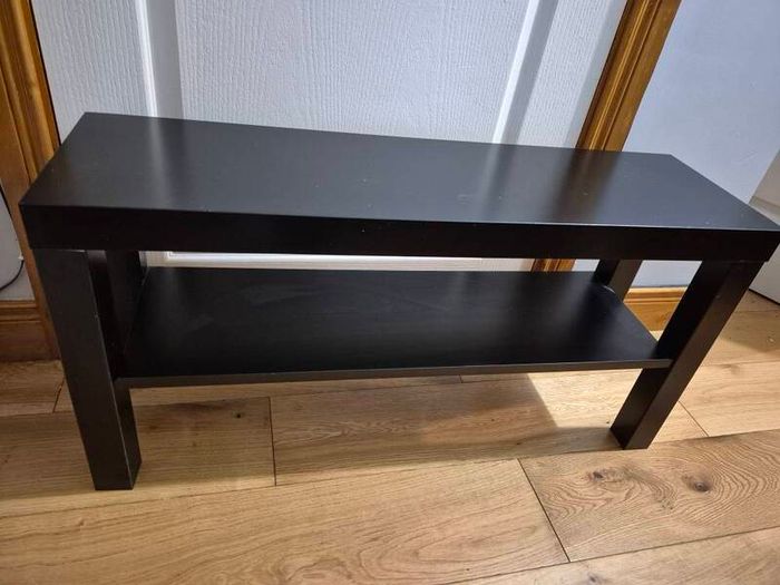 ikea lack black brown tv bench