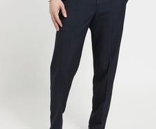 Regular Fit Active Waist Trousers - W38 L33 - NAVY
