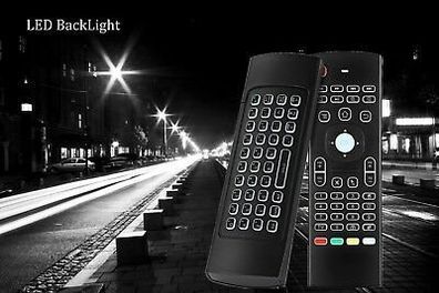 LIGHT IN THE DARK 2.4GHz Wireless Airmouse Keyboard Remote for Android TV Box Mini PC