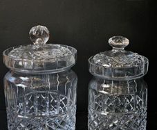 High quality 24%lead crystal lidded barrels jars