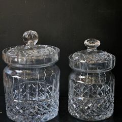 High quality 24%lead crystal lidded barrels jars
