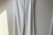 Paul Costelloe White Wide-Leg Tailored Trousers