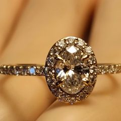 14ct Yellow Gold Petite Lab Grown Diamond Solitaire Ring with Accents
