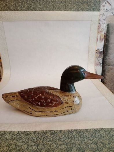 Vintage Hand Carved and Painted Decoy Duck
