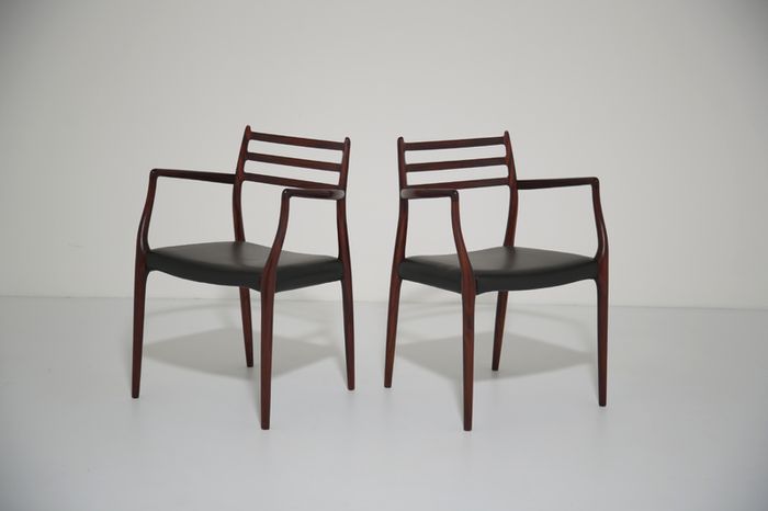 Vintage Danish Mahogany Carver Armchair Model 62 by Niels Otto Moller, 1960s