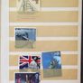 Small brown stamp stock book. 13cm x 18.5cm. 24 page / 12 leaf. Album contains used England Stamps with values over 29p Image 10
