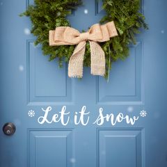 Let is Snow Front Door Decal, Merry Christmas Door Decal, Let It Snow,  Merry Christmas Decal, Let It Snow Window Sticker, Christmas Door Sign