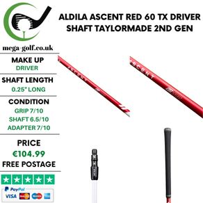 Aldila Ascent Red 60 TX Driver Shaft / Taylormade 2nd Gen