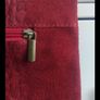 Red Italian Suede Croc-Effect Leather Crossbody Bag Clutch Image 8