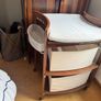 Stokke Changing table and cot in warm brown colour Image 2