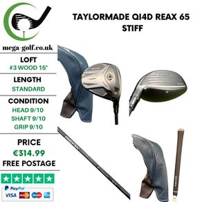 Taylormade Qi4D #3 Wood 15 Degree / Reax 65 Stiff