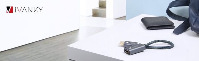 iVANKY DisplayPort (Male) to HDMI (Female) 1080P Gold-Plated/Nylon-Braided Cable Adapter (Brand New/Warranty)